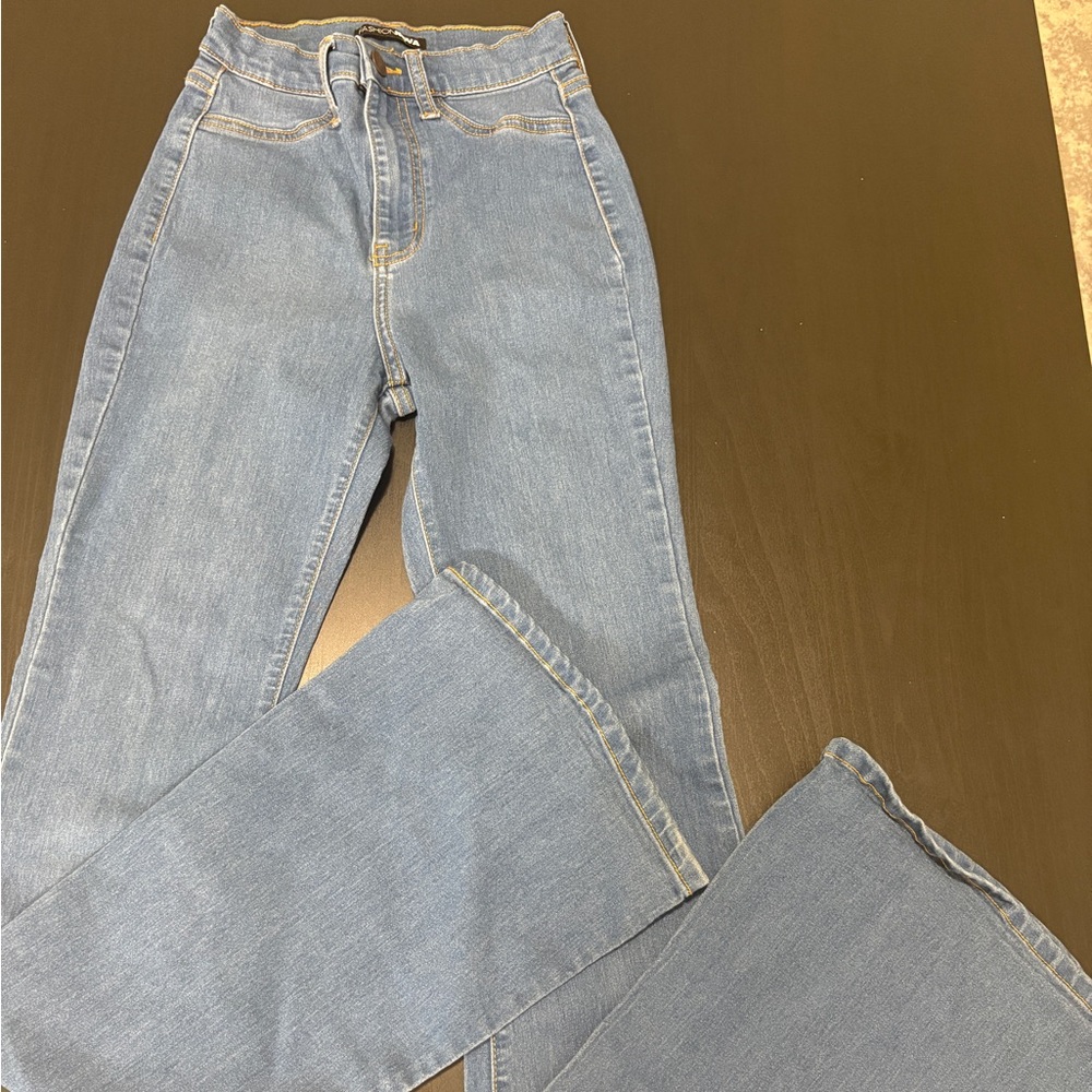 Fashion Nova Light Blue Flared Jeans